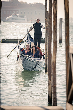 Gondola ride Venice landmarks