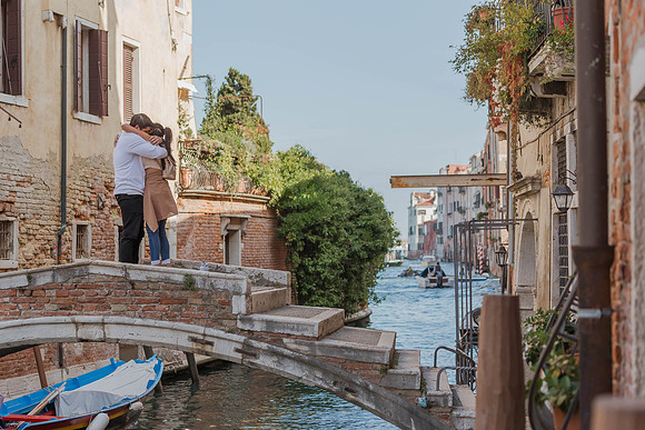 The groom-to-be gets down on one knee, creating an unforgettable memory.