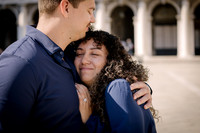 Happy embrace engagement Venice
