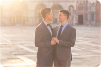 Couple dancing in the early morning light in Venice.