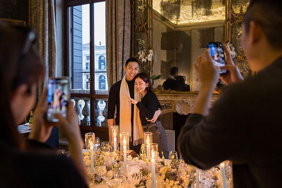 The couple bids farewell to a night filled with love and joy.