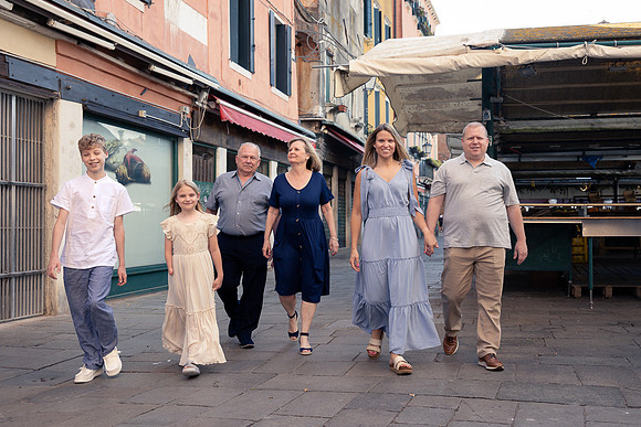 Family at Rialto Market in Venice