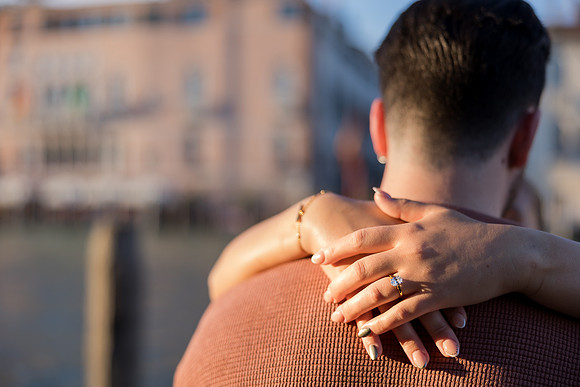 Close hug with Grand Canal view, Venice
