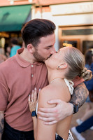 Romantic kiss at Rialto Bridge after Venice proposal
