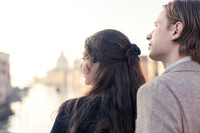Soft-focus couple with domes behind