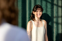 Portrait of partner during engagement in Venice