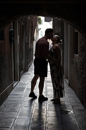 Strolling Venice streets after summer engagement