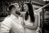 A stunning engagement moment captured in the soft golden light of Venice.