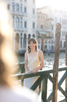 Romantic portrait of couple by Venice canals